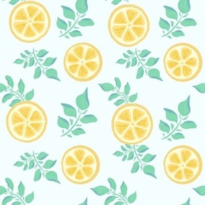 Citrus Slices - Gray Yellow
