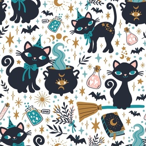 witchy halloween kittens - small