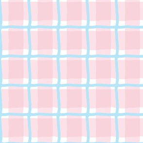 Pink and Blue Summer Plaid 