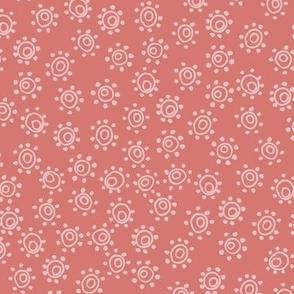 Two Tone Circle Outlines - in Blush and Pink Colors