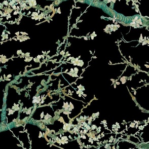 Almond Blossoms ~ Van Gogh ~ Winter on Black 