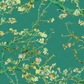 Almond Blossoms ~ Van Gogh ~ Teal 
