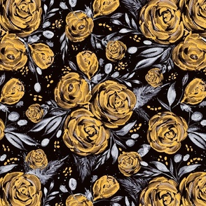Rose Gold Floral Fabric, Wallpaper and Home Decor | Spoonflower