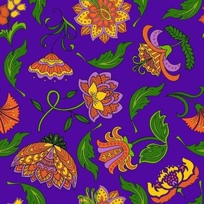 Fantasy Floral Halloween - Purple Small