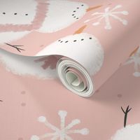 Pink Winter Snowman