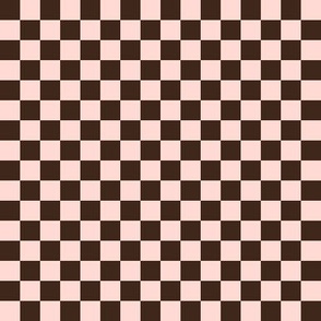 1/2” Checkers, Baby Pink and Dark Chocolate