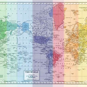 Rainbow World Map