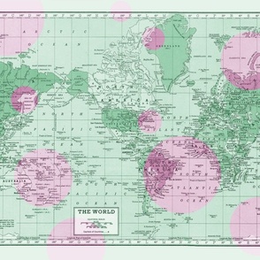 Green and Pink Spotty map