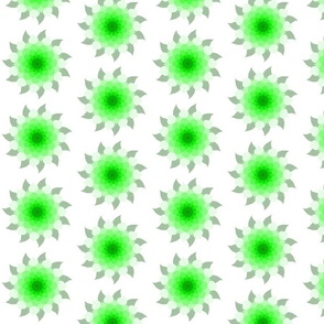 Green Gradient Flowers Version 2
