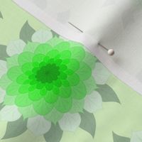 Green Gradient Flowers Version 3