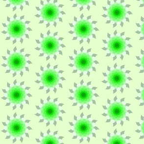 Green Gradient Flowers Version 3