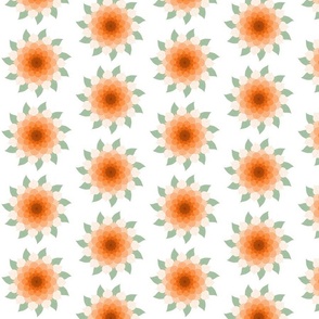 Orange Gradient Flowers Version 2