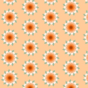 Orange Gradient Flowers Version 3