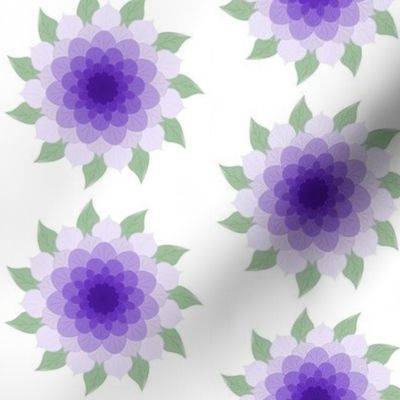 Purple Gradient Flowers Version 2