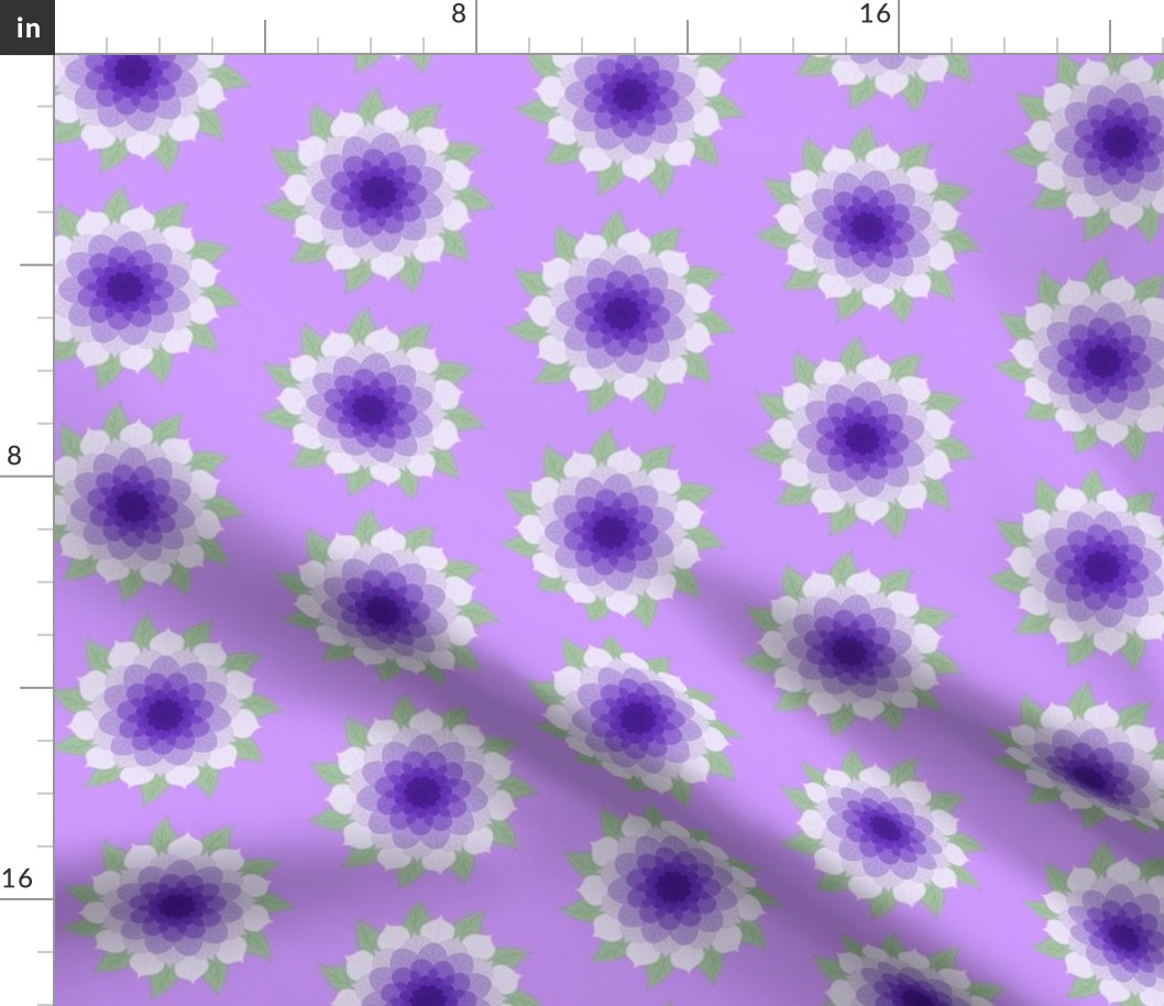 Purple Gradient Flowers Version 3