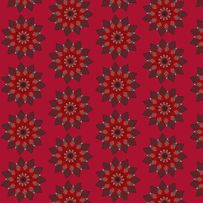 Black and Red Criss Cross Flower