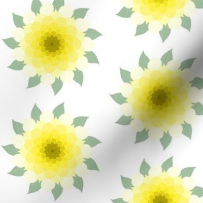 Yellow Gradient Flowers Version 2