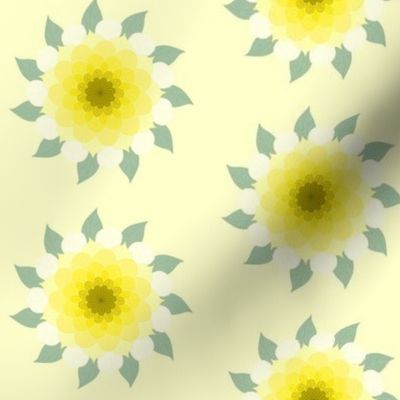 Yellow Gradient Flowers Version 3