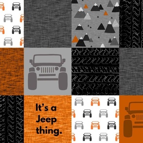 Jeep thing quilt - orange