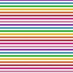 tiny scale rainbow / white stripes
