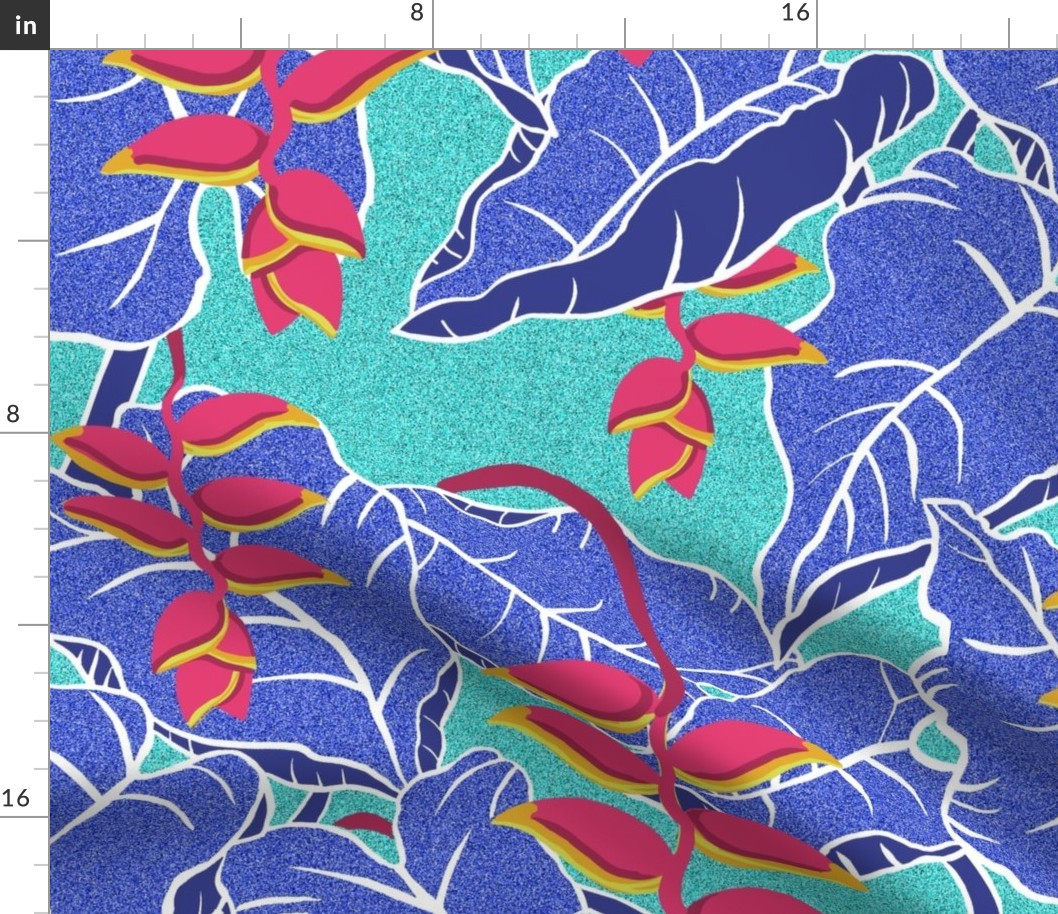 textile-lrainforest3-leaves-and Heliconia