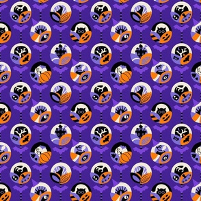 Retro Halloween Witchy Things Purple Smaller