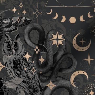 snakes owls  and  spells -grey