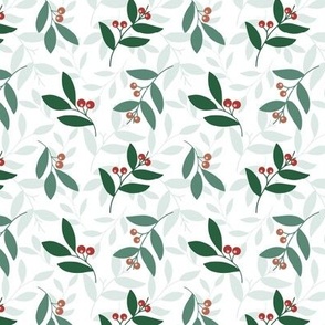 Christmas holly pattern - green