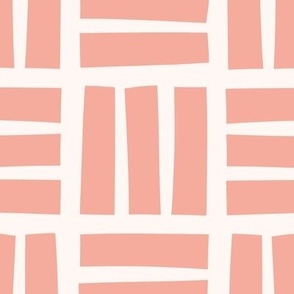 Blocks / large scale / coral beige simple geometric graphical block design