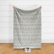 Gray aztec pattern - festive holiday sweater pattern - medium scale