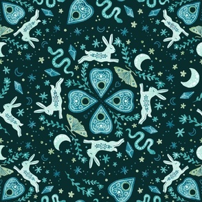 Eclectic Witch Mandala blue