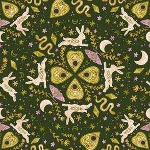 Eclectic Witch Mandala green