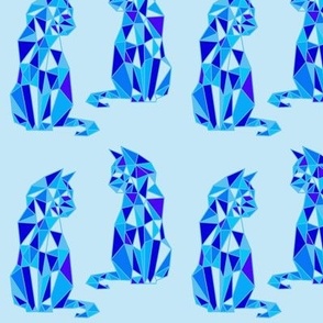 Blue Geo Cats 