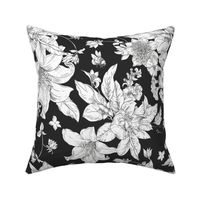 Classic lilies, black and white