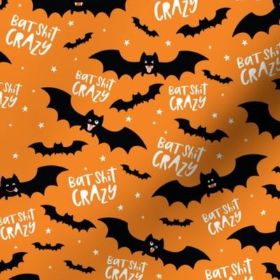 Bat Shit Crazy - Orange/White, Large Scale