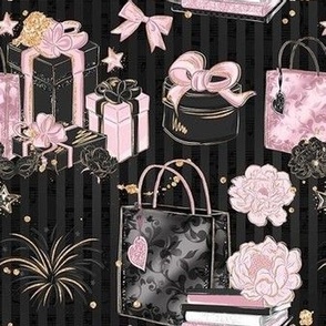 I love shopping in black and pink