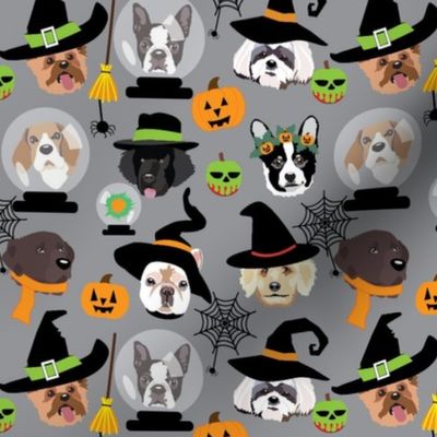 Halloween Witch's Dogs  small print