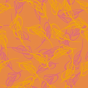 leaf-swirl_orange-pink-marigold