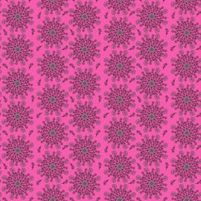 Rose mandala on pink small