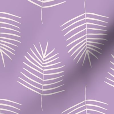Minimal Leaf / small scale / simple minimal botanical pattern tropical vibes lilac purple