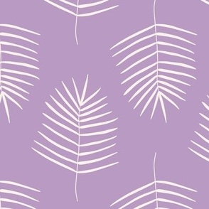 Minimal Leaf / small scale / simple minimal botanical pattern tropical vibes lilac purple
