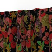 The Witch's Opium Wood Print -  © 2022 Vanessa Peutherer - Opium Poppies, Dark Floral. Wildflowers, Opium Flowers, Opium Potion, eclectic witch aesthetic, large scale - 