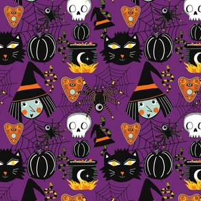 halloween cute witch Purple