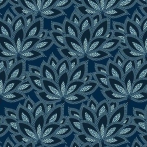 Floral Pattern - Indigo Blue