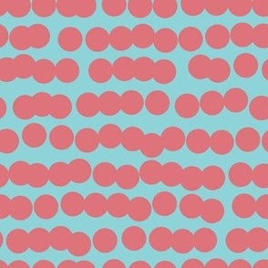 Spots in a line coral on pool blue
