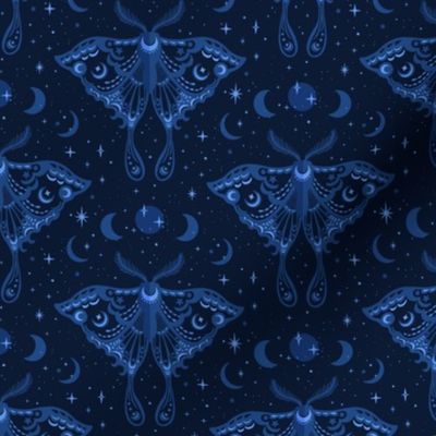 Celestial Luna Moth Midnight Blue by Angel Gerardo - Small Scale