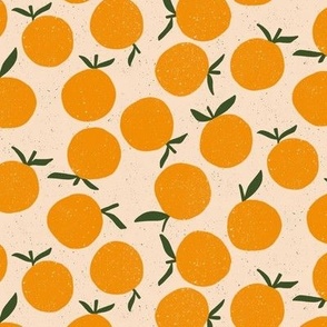 Oranges || Summer Citrus  Collection || Oranges  on Peach  by Sarah Price .