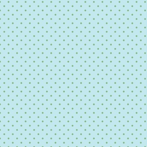 mini polka dot leger vert fond teal