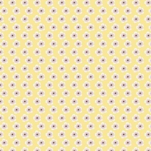 Polka fleur mini on yellow