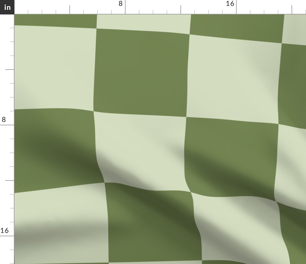 Checkerboard || Dark Green and Light Green Check ||Outdoor Oasis  Collection by Sarah Price